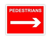 Pedestrians Right Correx Sign